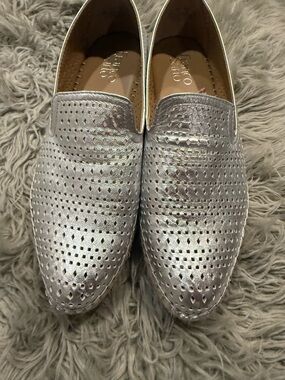 Franco Sarto women’s  Sliver  espadrilles  Slip-On Loafers size 9